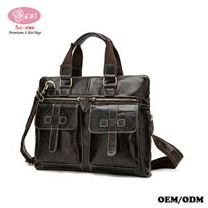 Good Quality Old Fashion Western Classical Men Satchel Bag Genuine Leather Messenger Bag For Man
