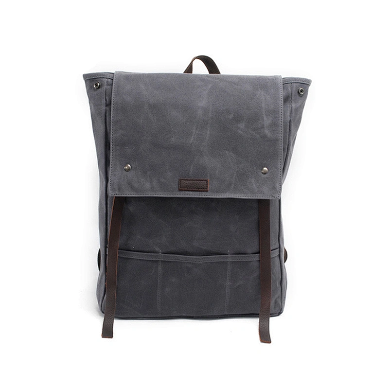 Wholesale vintage latest fashion backpack waxed canvas backpack travel canvas backpack