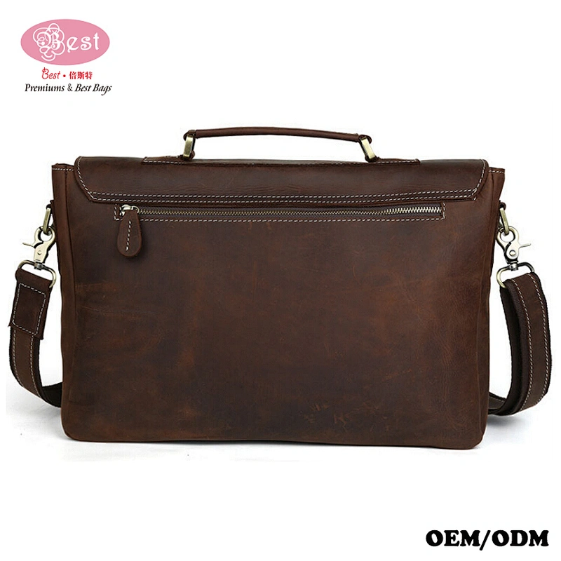 Genuine Leather Material and Unisex Gender Cowhide leather Messenger bag