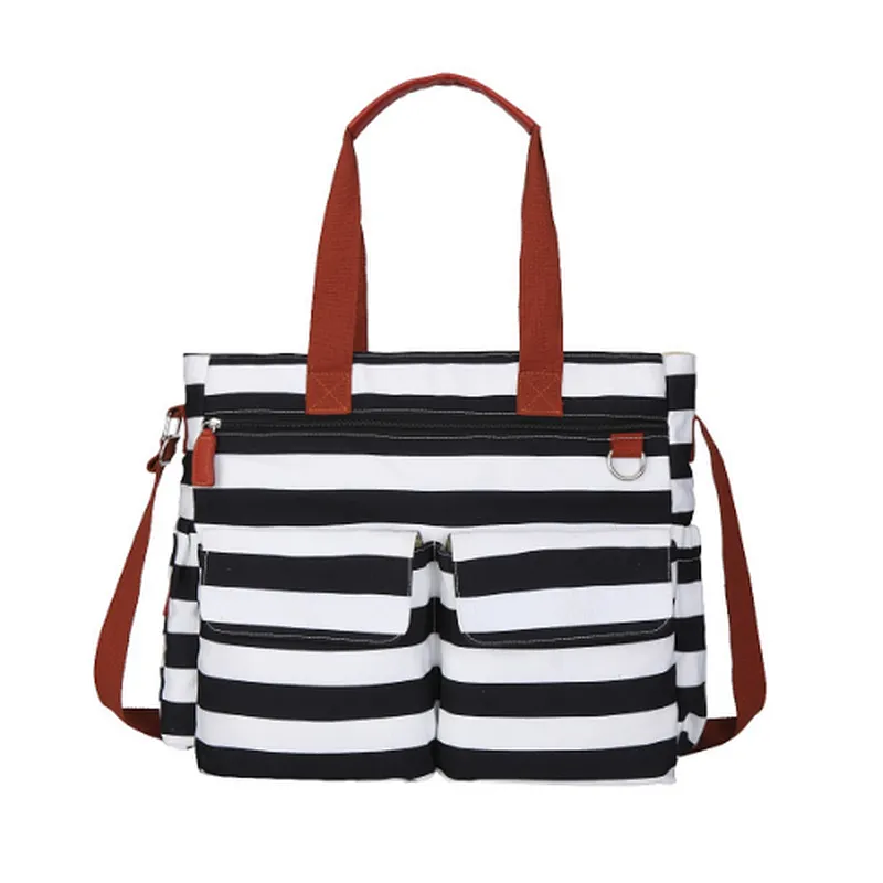 Premium stylish trendy portable mummy baby girl tote diaper bag with changing pad