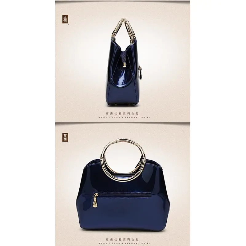 2019 elegant classic fashion patent leather handbag evening bag for women for feast or party