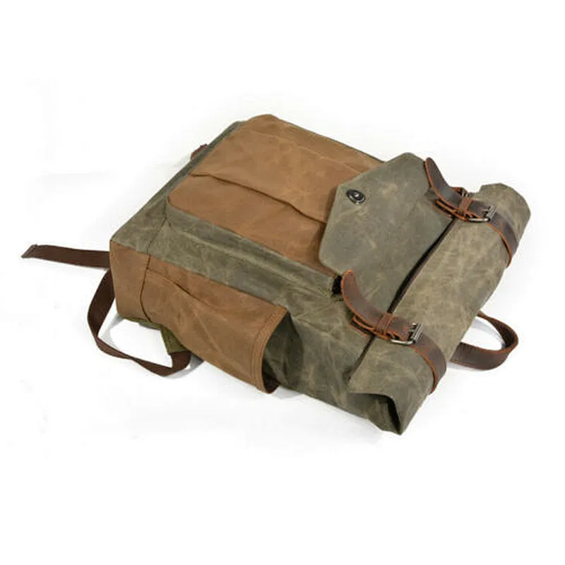 Wholesale make canvas backpack rucksack high quality outdoor school Backpacks