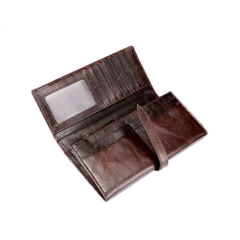 Vintage top grain leather Men's wallet ID Credit Card Holder Wallet