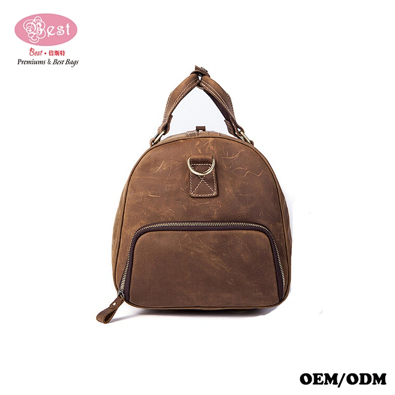 Wholesale Overnight Weekend Luggage Leather Tote Bag Travel Duffel Bag