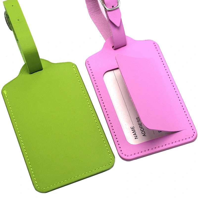 Creative Boarding Check Promotional Items Customized Stylish PU Luggage Tag