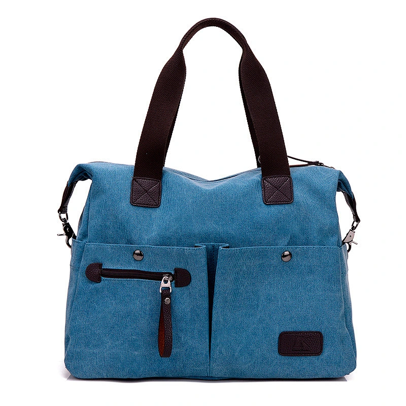 Travel Multi Pocket Tote Large Capacity canvas Crossbody Shoulder Bag Ladies Handbag