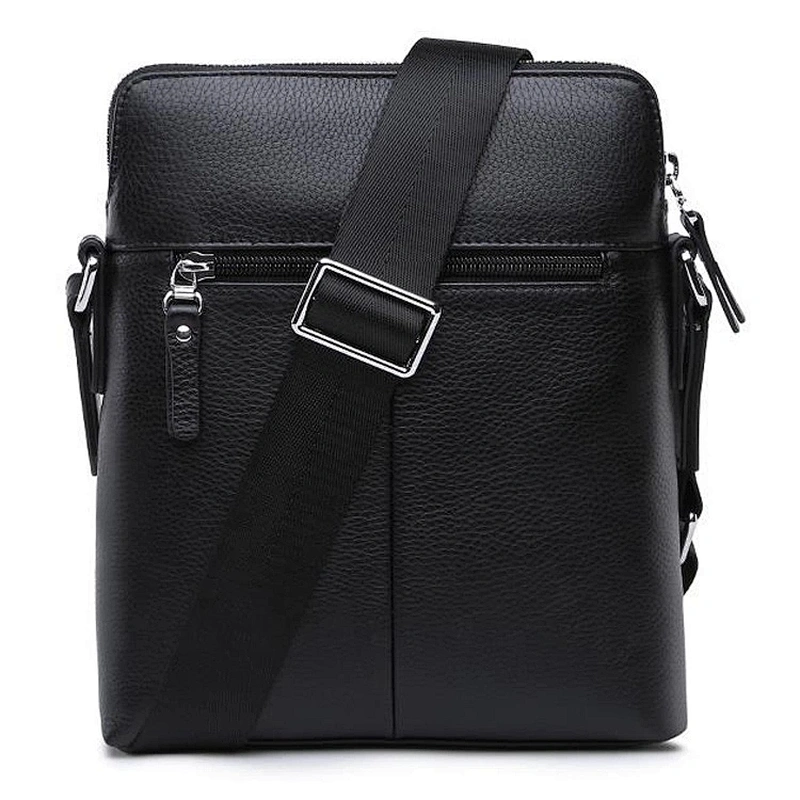Leather canvas Fashion Men's Genuine Walking shoulder bags