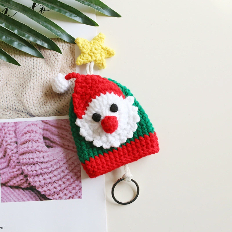2019 Christmas Gifts Handmade Knitting Key case Drawstring Car Key Bag