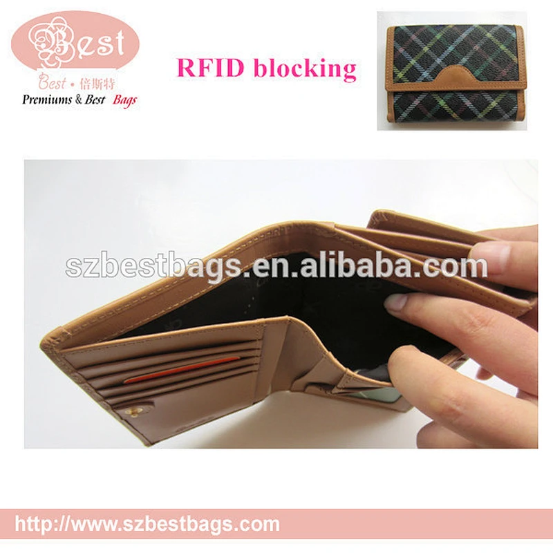 0015high-quality new style RFID blocking leather men's rfid wallet