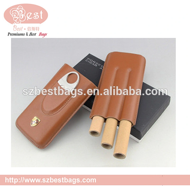 brand new model cigar holder , leather cigar travel case for gentleman
