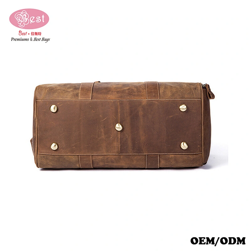 Wholesale Overnight Weekend Luggage Leather Tote Bag Travel Duffel Bag