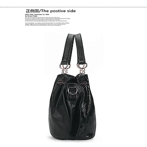 2019 Korean style fashionable elegant luxury snake pattern lady bag for shopping or office
