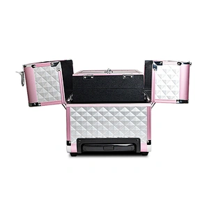 Travel Luggage Storage Kit Professional Makeup Box with Pull Lever
