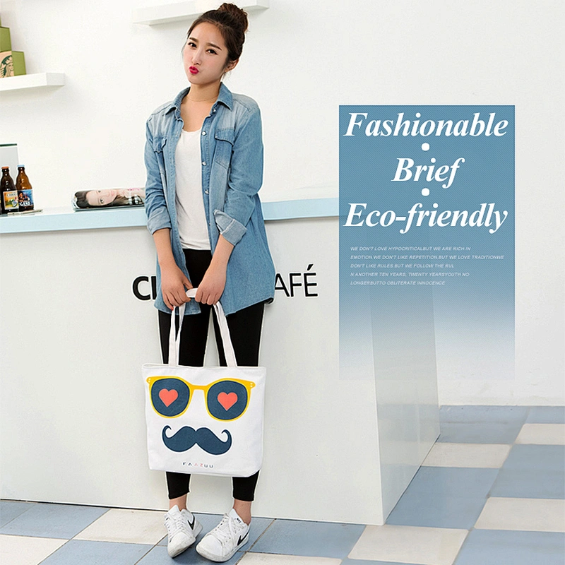 Promotional cheap big lightweight funny animal print shopping bag with zipper