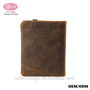 Men's RFID Blocking Wallet Vintage Genuine Leather Bifold Wallet with Cash Pocket and Cardler Slots