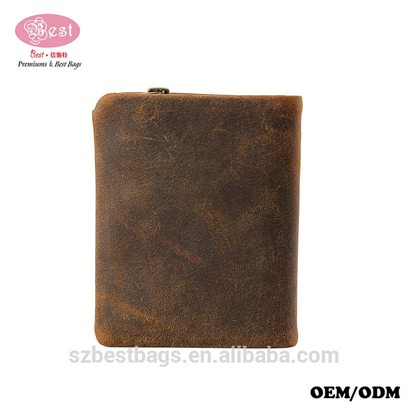 Men's RFID Blocking Wallet Vintage Genuine Leather Bifold Wallet with Cash Pocket and Cardler Slots