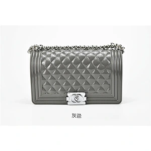 ladies korean style hand bag Women Fashion Silicon Jelly Crossbody Bag bolsas femininas Shoulder Bag with Chain