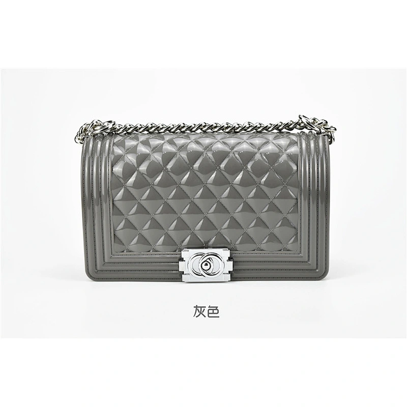 ladies korean style hand bag Women Fashion Silicon Jelly Crossbody Bag bolsas femininas Shoulder Bag with Chain