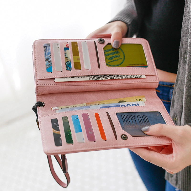 2020 famous brand fashion practical pu leather long designer wallet for women for shopping