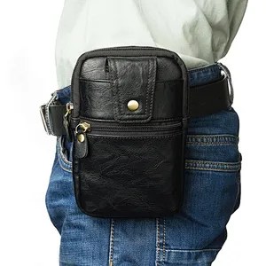 Phone Magnetic waist Belt Pouch Zipper  For Universal 6.5 inch Mobile Phones
