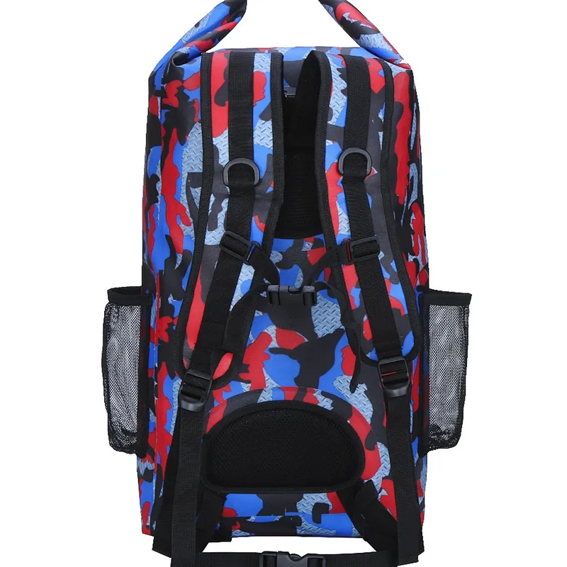 Wholesale custom pvc camouflage waterproof wet dry bag backpack for swimming