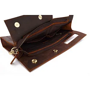 Hot Selling Vintage Style Men Genuine Leather Briefcase Laptop Messenger Bag For Men