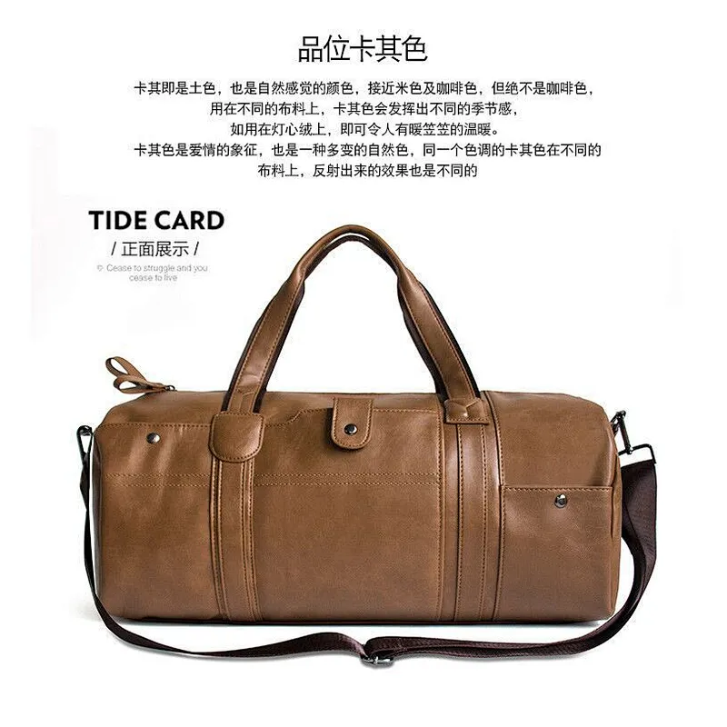 Vintage wear resistant waterproof large capacity men's single shoulder bag weekender travel bag for travel or outdoor sports