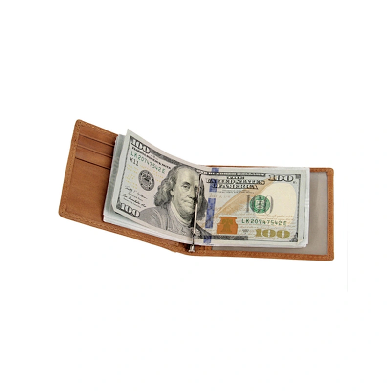 Minimalist slim top layer leather RFID tarjeta de crdito card holder wallet