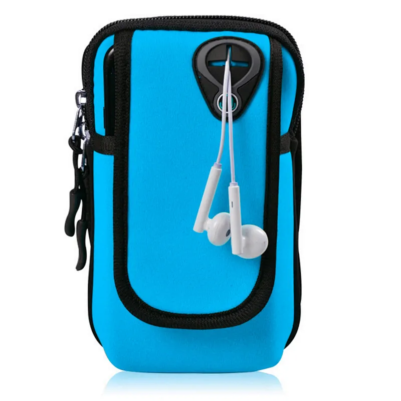 Outdoor sports mobile phone arm pouch running exercise neoprene hand phone case fitness center equipment phone pouch