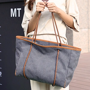 2020 new product elegent simple practical lightweight lady hand bag canvas for women for shopping