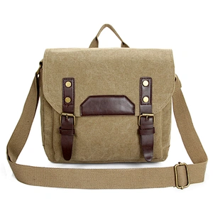 Wholesale men woman fashion small canvas crossbody messenger cross bag for men
