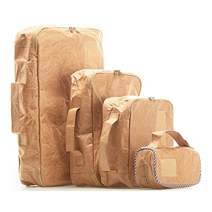4 Different Sized travel luggage bags washable Kyvek paper Leakproof Paper Wash Bag Reusable Eco-friendly Lunch Pack Organizer f