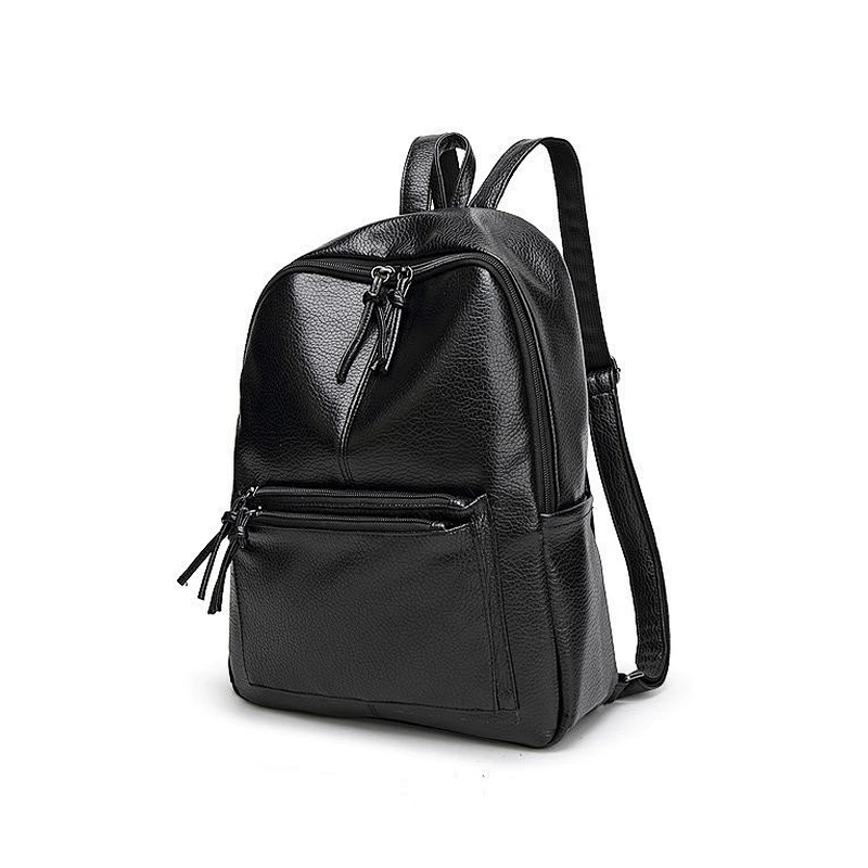 Travel Backpack Korean Women Female Rucksack Leisure Student School bag Soft PU Leather Women Bag