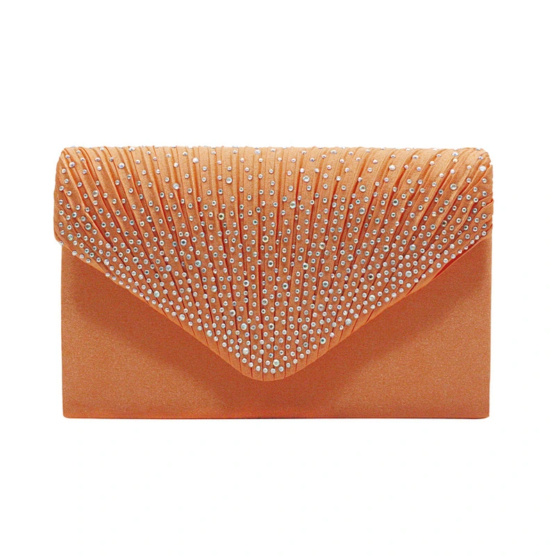 2020 Amazon top sellers fashion classic simple diamond encrusted evening bag silk for ladies for party