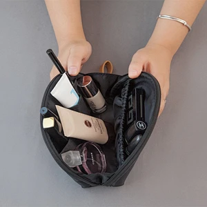 Girls nylon toiletry cosmetic case bag make up purse makeup kit pouch