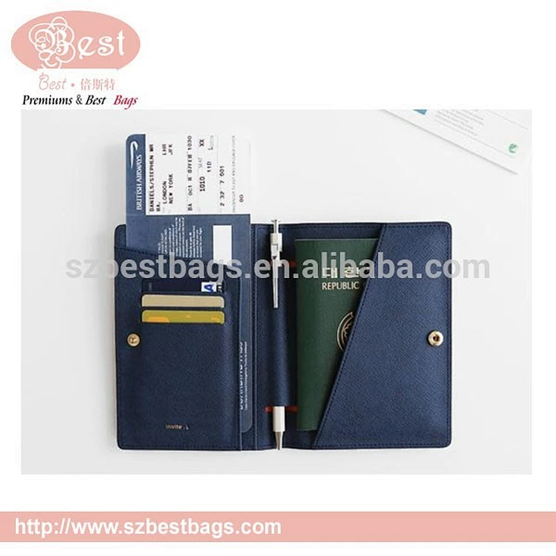 RFID blocking secure passport holder card holder wallet