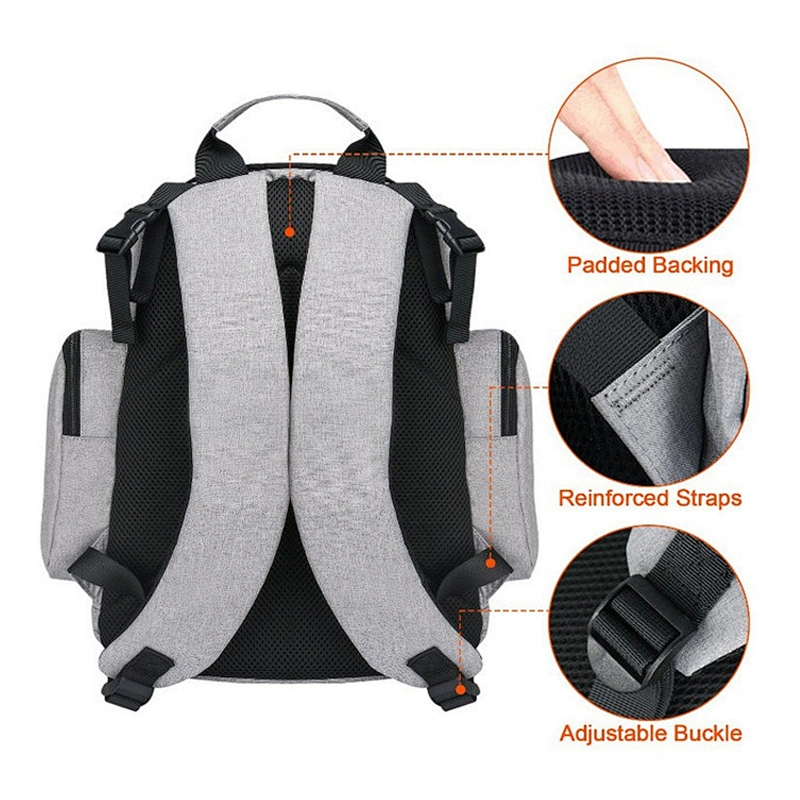 Organizer Baby Back Pack Water Resistant Anti-theft Diaper Bag Backpack for Mom / Dad with Stroller Straps and Insulated Pockets