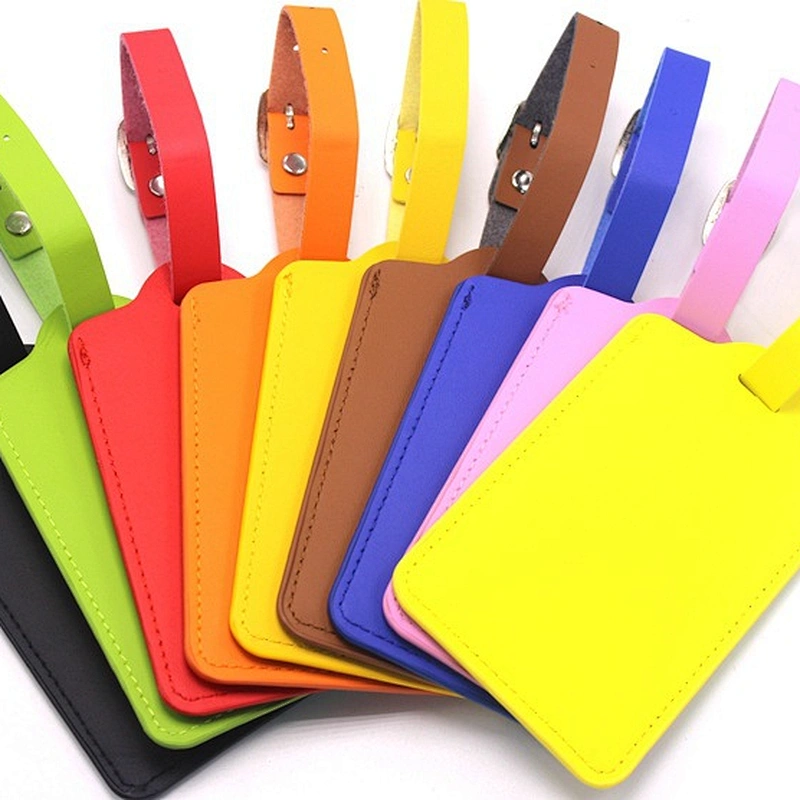 Creative Boarding Check Promotional Items Customized Stylish PU Luggage Tag
