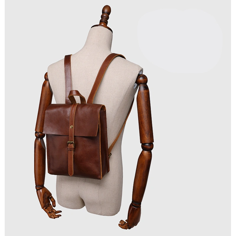 2019 New Style School Bag Superior Cowhide Leather Vintage Backpack