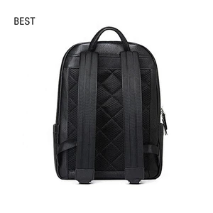 custom pu leather double shoulder backpack men's middle school students wholesale school bags for travel