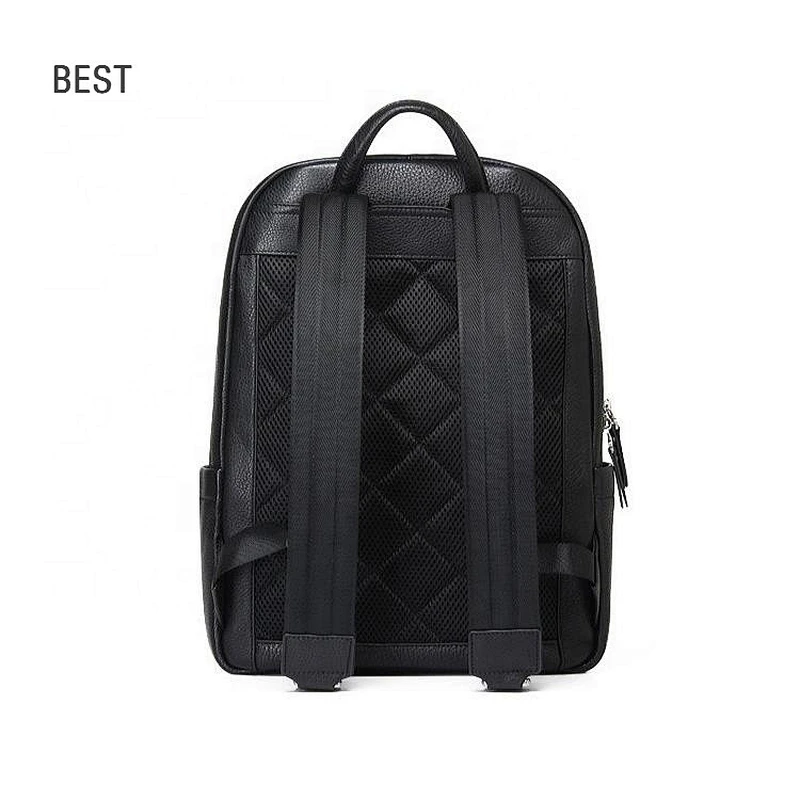 custom pu leather double shoulder backpack men's middle school students wholesale school bags for travel