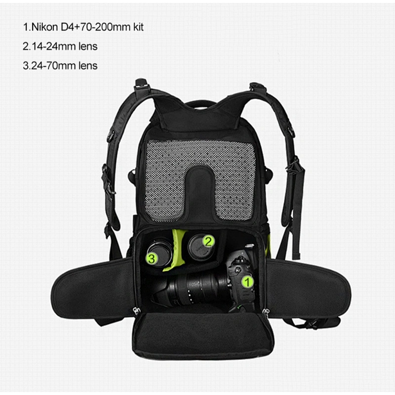 Customized Nylon national geographic camera backpack hiking trolley Outdoor travel bag