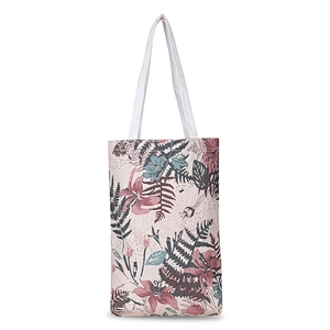 Cotton canvas cotton hand bag gift bag flower print tote bag