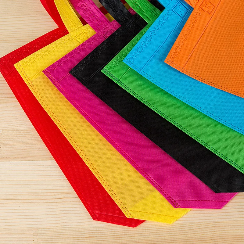 Custom made standard size non woven non-woven fabric logo shopping bags for shopping
