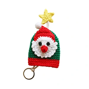 2019 Christmas Gifts Handmade Knitting Key case Drawstring Car Key Bag