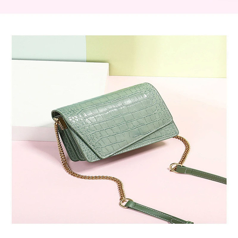 2019 Korean style simple versatile alligator pattern bag cross body bag for shopping or daily used
