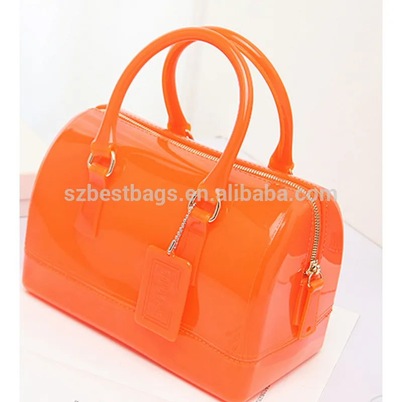 wholesales Women's Doctor Style Pillow-Shaped candy color Handbag;Jelly bag ;jelly bag handbags fashion PVC ;Jelly bag silicone