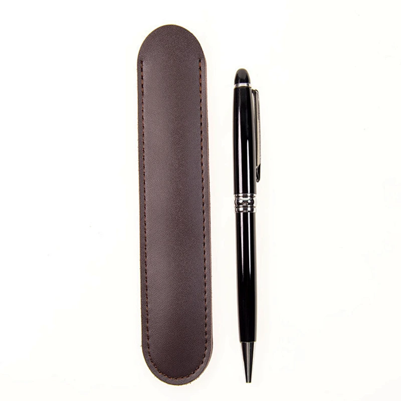 korean style simple creative head layer cowhide pure handmade cowhide pen bag for office or school