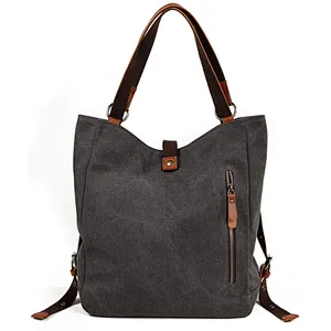 2018 new casual canvas shoulder bag canvas backpack for women