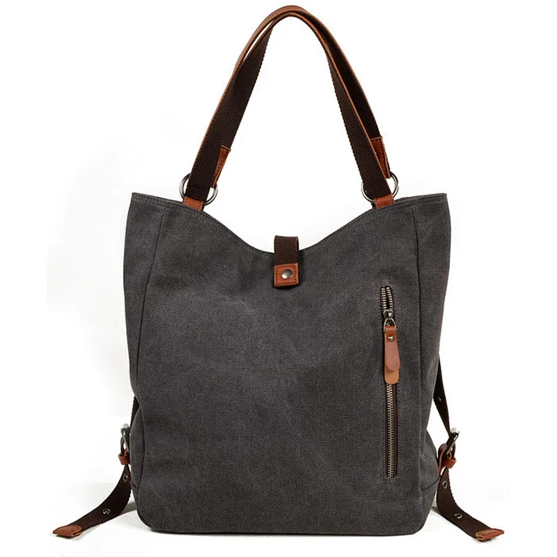 2018 new casual canvas shoulder bag canvas backpack for women
